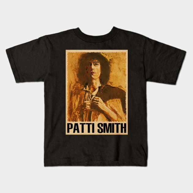 Rebel Spirit Patti Smith's Iconic Moments Kids T-Shirt by Hayes Anita Blanchard